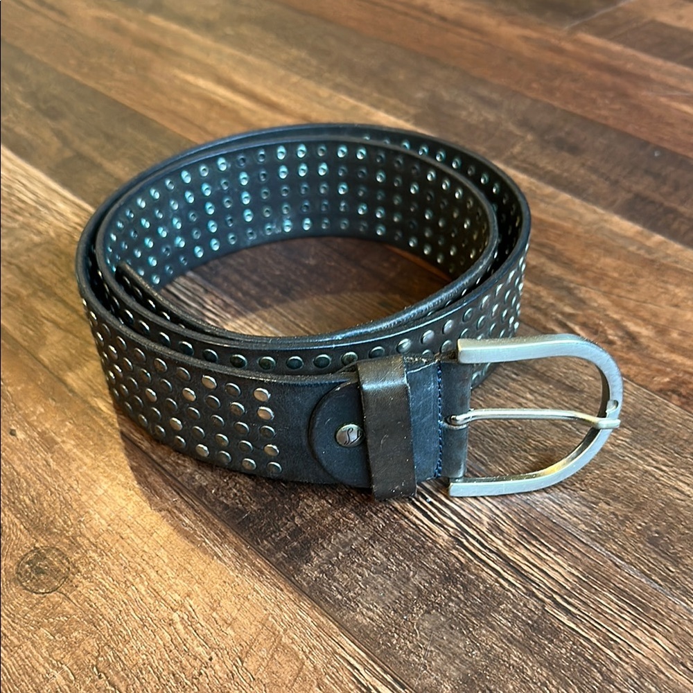 Tailored Sportsman Navy Leather Belt Large